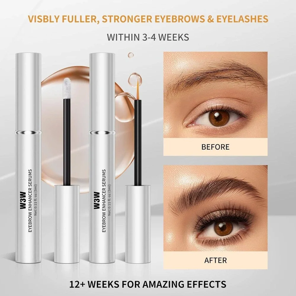 W3W Eyelash and Brow Serum‎ Set for Fuller Longer Thicker Brows Lashes